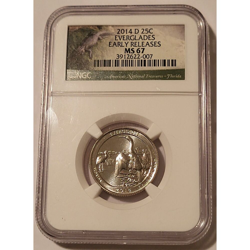 2014 D Everglades NP Quarter MS67 NGC Early Releases